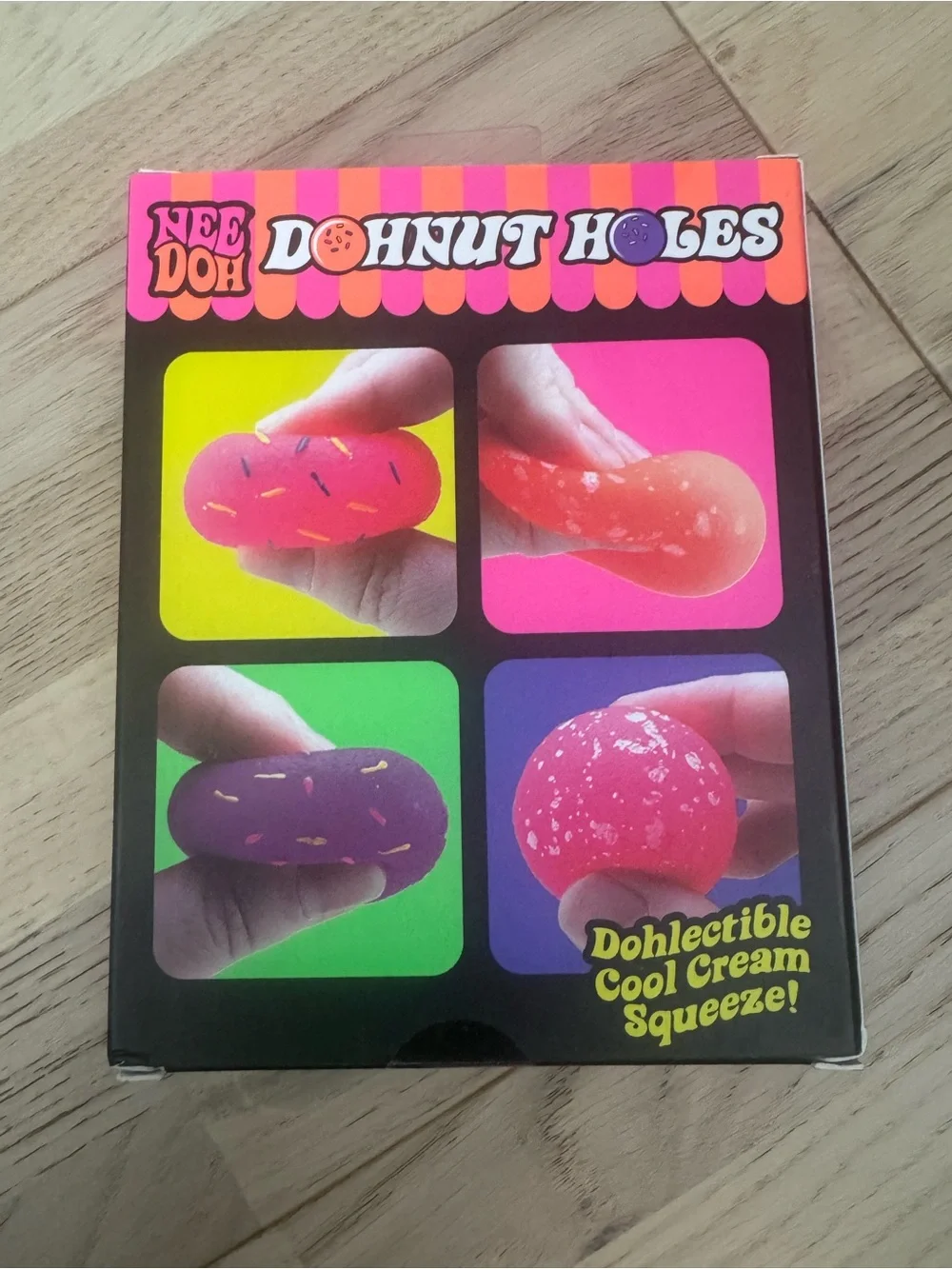 Needoh Doh Nut Holes Dohlectible Cool Cream Squeeze Set - Neon Pink & Purple